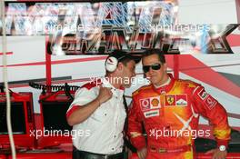 25.05.2006 Monte Carlo, Monaco,  Michael Schumacher (GER), Scuderia Ferrari in the Ferrari garage / box - Formula 1 World Championship, Rd 7, Monaco Grand Prix, Thursday