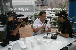 25.05.2006 Monte Carlo, Monaco,  Tiago Monteiro (POR), Midland MF1 Racing is interviewed - Formula 1 World Championship, Rd 7, Monaco Grand Prix, Thursday