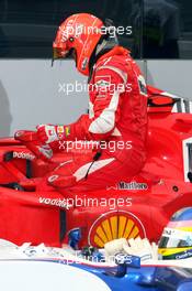 19.03.2006 Kuala Lumpur, Malaysia,  Michael Schumacher (GER), Scuderia Ferrari - Formula 1 World Championship, Rd 2, Malaysian Grand Prix, Sunday Podium