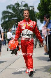 18.03.2006 Kuala Lumpur, Malaysia,  Michael Schumacher (GER), Scuderia Ferrari - Formula 1 World Championship, Rd 2, Malaysian Grand Prix, Saturday Qualifying