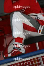 21.04.2006 Imola, Italy,  Alpinestars shoes of Ralf Schumacher (GER), Toyota Racing - Formula 1 World Championship, Rd 4, San Marino Grand Prix, Friday Practice