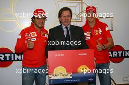 21.04.2006 Imola, Italy,  Martini launch their don't drink and drive campaign with Felipe Massa (BRA), Scuderia Ferrari and Michael Schumacher (GER), Scuderia Ferrari - Formula 1 World Championship, Rd 4, San Marino Grand Prix, Friday