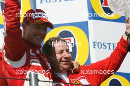 23.04.2006 Imola, Italy,  Michael Schumacher (GER), Scuderia Ferrari and Jean Todt (FRA), Scuderia Ferrari, Teamchief, General Manager, Team Principal - Formula 1 World Championship, Rd 4, San Marino Grand Prix, Sunday Podium