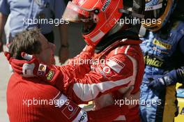 23.04.2006 Imola, Italy,  Jean Todt (FRA), Scuderia Ferrari, Teamchief, General Manager, Team Principal and Michael Schumacher (GER), Scuderia Ferrari - Formula 1 World Championship, Rd 4, San Marino Grand Prix, Sunday Podium