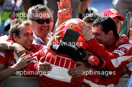 23.04.2006 Imola, Italy,  Michael Schumacher (GER), Scuderia Ferrari - Formula 1 World Championship, Rd 4, San Marino Grand Prix, Sunday Podium