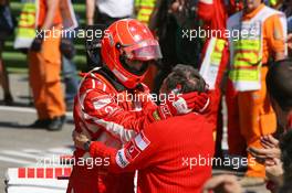 23.04.2006 Imola, Italy,  Michael Schumacher (GER), Scuderia Ferrari with Jean Todt (FRA), Scuderia Ferrari, Teamchief, General Manager, Team Principal - Formula 1 World Championship, Rd 4, San Marino Grand Prix, Sunday Podium