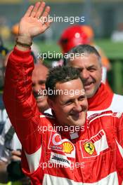 22.04.2006 Imola, Italy,  Michael Schumacher (GER), Scuderia Ferrari on Pole Position - Formula 1 World Championship, Rd 4, San Marino Grand Prix, Saturday Qualifying