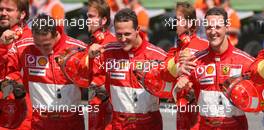 22.04.2006 Imola, Italy,  MONTAGE - Michael Schumacher (GER), Scuderia Ferrari on Pole Position - Formula 1 World Championship, Rd 4, San Marino Grand Prix, Saturday Qualifying