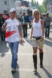 22.04.2006 Imola, Italy,  Ralf Schumacher (GER), Toyota Racing with Cora Schumacher (GER), Wife of Ralf Schumacher - Formula 1 World Championship, Rd 4, San Marino Grand Prix, Saturday