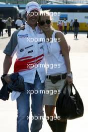 22.04.2006 Imola, Italy,  Ralf Schumacher (GER), Toyota Racing and Cora Schumacher (GER), Wife of Ralf Schumacher - Formula 1 World Championship, Rd 4, San Marino Grand Prix, Saturday