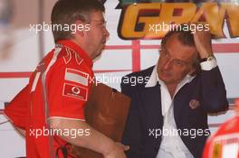 22.04.2006 Imola, Italy,  Ross Brawn (GBR), Scuderia Ferrari, Technical Director  and Luca di Montezemolo (ITA), Scuderia Ferrari, Fiat President, Chairman & Managing Director -- Formula 1 World Championship, Rd 4, San Marino Grand Prix, Saturday Practice