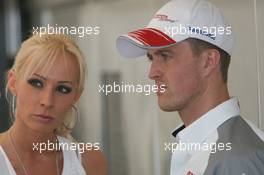 22.04.2006 Imola, Italy,  Cora Schumacher (GER), Wife of Ralf Schumacher with Ralf Schumacher (GER), Toyota Racing - Formula 1 World Championship, Rd 4, San Marino Grand Prix, Saturday