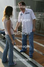 22.04.2006 Imola, Italy,  Jacques Villeneuve (CDN), BMW Sauber F1 Team with his girlfriend Johanna  - Formula 1 World Championship, Rd 4, San Marino Grand Prix, Saturday