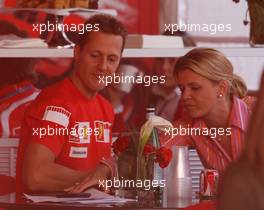 22.04.2006 Imola, Italy,  Michael Schumacher (GER), Scuderia Ferrari with Corina Schumacher (GER), Corinna, Wife of Michael Schumacher - Formula 1 World Championship, Rd 4, San Marino Grand Prix, Saturday