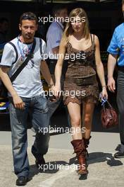 23.04.2006 Imola, Italy,  Max Biaggi (ITA) and his girl friend Elonora Pedron - Formula 1 World Championship, Rd 4, San Marino Grand Prix, Sunday