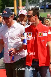 23.04.2006 Imola, Italy,  Scott Speed (USA), Scuderia Toro Rosso with Michael Schumacher (GER), Scuderia Ferrari - Formula 1 World Championship, Rd 4, San Marino Grand Prix, Sunday