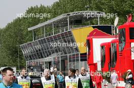 20.04.2006 Imola, Italy,  The Red Bull motorhome - Formula 1 World Championship, Rd 4, San Marino Grand Prix, Thursday