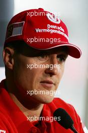 20.04.2006 Imola, Italy,  Michael Schumacher (GER), Scuderia Ferrari - Formula 1 World Championship, Rd 4, San Marino Grand Prix, Thursday Press Conference