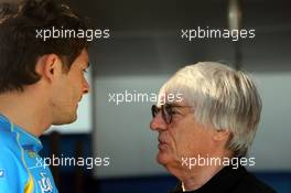 20.04.2006 Imola, Italy,  Giancarlo Fisichella (ITA), Renault F1 Team with Bernie Ecclestone (GBR)- Formula 1 World Championship, Rd 4, San Marino Grand Prix, Thursday