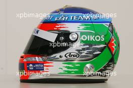 20.04.2006 Imola, Italy,  Giancarlo Fisichella (ITA), Renault F1 Team new helmet - Formula 1 World Championship, Rd 4, San Marino Grand Prix, Thursday