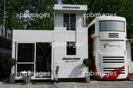 20.04.2006 Imola, Italy,  Bridgestone motorhome - Formula 1 World Championship, Rd 4, San Marino Grand Prix, Thursday