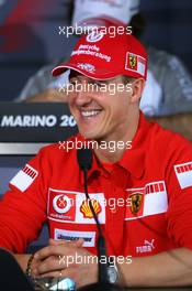 20.04.2006 Imola, Italy,  Michael Schumacher (GER), Scuderia Ferrari - Formula 1 World Championship, Rd 4, San Marino Grand Prix, Thursday Press Conference