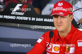 20.04.2006 Imola, Italy,  Michael Schumacher (GER), Scuderia Ferrari - Formula 1 World Championship, Rd 4, San Marino Grand Prix, Thursday Press Conference