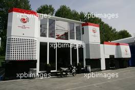 20.04.2006 Imola, Italy,  Honda Racing F1 Team motorhome - Formula 1 World Championship, Rd 4, San Marino Grand Prix, Thursday