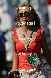 25.08.2006 Istanbul, Turkey,  A Girl in the paddock - Formula 1 World Championship, Rd 14, Turkish Grand Prix, Friday