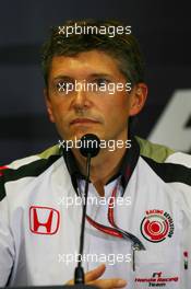 25.08.2006 Istanbul, Turkey,  Nick Fry (GBR), Honda Racing F1 Team, Chief Executive Officer - Formula 1 World Championship, Rd 14, Turkish Grand Prix, Friday Press Conference