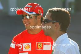 25.08.2006 Istanbul, Turkey,  Felipe Massa (BRA), Scuderia Ferrari with his manager Nicolas Todt (FRA) Son of Jean Todt (FRA), Scuderia Ferrari, Teamchief, General Manager, Team Principal - Formula 1 World Championship, Rd 14, Turkish Grand Prix, Friday