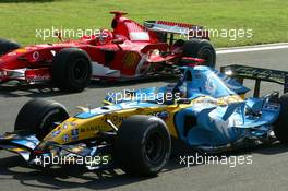 27.08.2006 Istanbul, Turkey,  Fernando Alonso (ESP), Renault F1 Team and Michael Schumacher (GER), Scuderia Ferrari - Formula 1 World Championship, Rd 14, Turkish Grand Prix, Sunday Podium