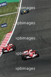 27.08.2006 Istanbul, Turkey,  Felipe Massa (BRA), Scuderia Ferrari, 248 F1, Michael Schumacher (GER), Scuderia Ferrari, 248 F1 - Formula 1 World Championship, Rd 14, Turkish Grand Prix, Sunday Race