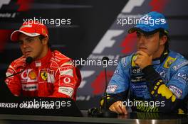 26.08.2006 Istanbul, Turkey,  Felipe Massa (BRA), Scuderia Ferrari and Fernando Alonso (ESP), Renault F1 Team - Formula 1 World Championship, Rd 14, Turkish Grand Prix, Saturday Press Conference