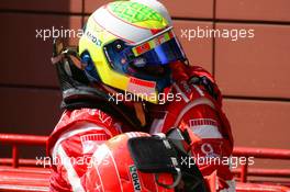 26.08.2006 Istanbul, Turkey,  Pole Position,  Felipe Massa (BRA), Scuderia Ferrari, 2nd Place, Michael Schumacher (GER), Scuderia Ferrari - Formula 1 World Championship, Rd 14, Turkish Grand Prix, Saturday Qualifying