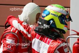 26.08.2006 Istanbul, Turkey,  Pole Position,  Felipe Massa (BRA), Scuderia Ferrari, 2nd Place, Michael Schumacher (GER), Scuderia Ferrari - Formula 1 World Championship, Rd 14, Turkish Grand Prix, Saturday Qualifying