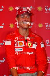 24.08.2006 Istanbul, Turkey,  Shell Press Conference with, Michael Schumacher (GER), Scuderia Ferrari - Formula 1 World Championship, Rd 14, Turkish Grand Prix, Thursday