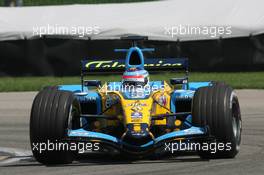 30.06.2006 Indianapolis, USA,  Giancarlo Fisichella (ITA), Renault F1 Team, R26 - Formula 1 World Championship, Rd 10, United States Grand Prix, Friday Practice