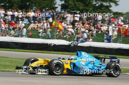 30.06.2006 Indianapolis, USA,  Giancarlo Fisichella (ITA), Renault F1 Team, R26 - Formula 1 World Championship, Rd 10, United States Grand Prix, Friday Practice