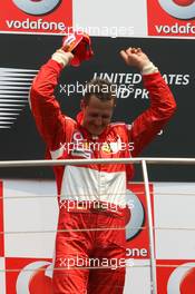 02.07.2006 Indianapolis, USA,  Michael Schumacher (GER), Scuderia Ferrari - Formula 1 World Championship, Rd 10, United States Grand Prix, Sunday Podium