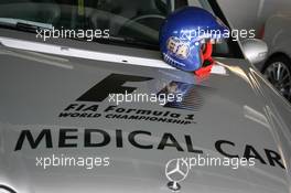 29.06.2006 Indianapolis, USA,  Formula 1 Medical Car with the helmet of Bernd Maylander (GER, Mayländer), FIA F1 & GP2 safety car driver - Formula 1 World Championship, Rd 10, United States Grand Prix, Thursday