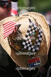 29.06.2006 Indianapolis, USA,  A fans Indianapolis hat - Formula 1 World Championship, Rd 10, United States Grand Prix, Thursday