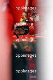 31.01.2006 Valencia, Spain,  Michael Schumacher (GER), Scuderia Ferrari, Pitlane, Box, Garage in the new 248 F1, behind the fences - Formula One Testing, Circuito Ricardo Tormo (ESP)