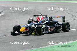 19.08.2006 Nürburg, Germany,  Sebastian Vettel (GER), ASM Formula 3, Dallara F305 Mercedes, passing the spinned Cemil Cipa (TUR), HBR Motorsport, Dallara F305 Mercedes - F3 Euro Series 2006 at Nürburgring