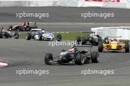 19.08.2006 Nürburg, Germany,  Charlie Kimball (USA), Signature-Plus, Dallara F306 Mercedes, followed by a couple of cars - F3 Euro Series 2006 at Nürburgring