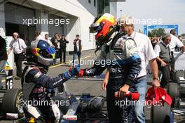 19.08.2006 Nürburg, Germany,  Sebastian Vettel (GER), ASM Formula 3, Dallara F305 Mercedes and Paul di Resta (GBR), ASM Formula 3, Dallara F305 Mercedes - F3 Euro Series 2006 at Nürburgring