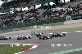 19.08.2006 Nürburg, Germany,  Start, Sebastian Vettel (GER), ASM Formula 3, Dallara F305 Mercedes, in front of Paul di Resta (GBR), ASM Formula 3, Dallara F305 Mercedes, and Sébastien Buemi (SUI), ASL Mücke Motorsport, Dallara F305 / Mercedes - F3 Euro Series 2006 at Nürburgring