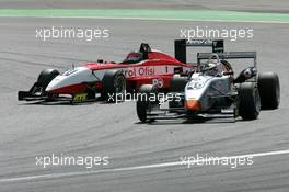19.08.2006 Nürburg, Germany,  Cemil Cipa (TUR), HBR Motorsport, Dallara F305 Mercedes spins by trying to overtake Anthony Janiec (FRA), Janiec Racing Team, Dallara F302 Renault - F3 Euro Series 2006 at Nürburgring