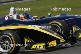 19.08.2006 Nürburg, Germany,  Sebastian Vettel (GER), ASM Formula 3, Dallara F305 Mercedes overtakes Julia Kuhn (GER), Julia Kuhn, Dallara F305 Opel - F3 Euro Series 2006 at Nürburgring