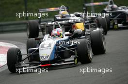 20.08.2006 Nürburg, Germany,  Paul di Resta (GBR), ASM Formula 3, Dallara F305 Mercedes, ahead of Sébastien Buemi (SUI), ASL Mücke Motorsport, Dallara F305 / Mercedes, and Sebastian Vettel (GER), ASM Formula 3, Dallara F305 Mercedes - F3 Euro Series 2006 at Nürburgring